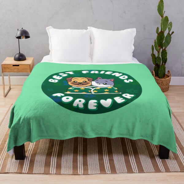 Item preview, Best Friends Forever Cat and Dog Green designed and sold by everything4eva.