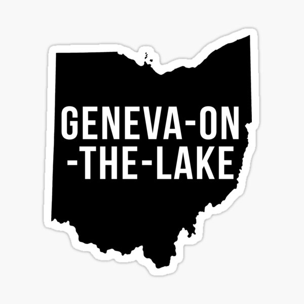 Geneva-On-The-Lake, Ohio Silhouette Sticker