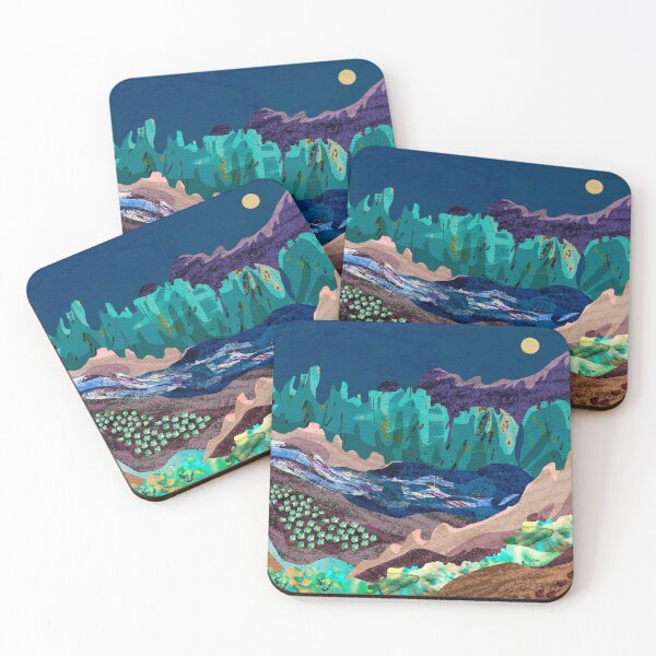 Item preview, Mountains night landscape with lake.	 designed and sold by annaveres.