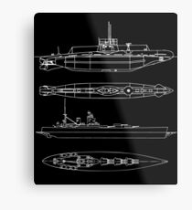 Battle Ship Metal Print