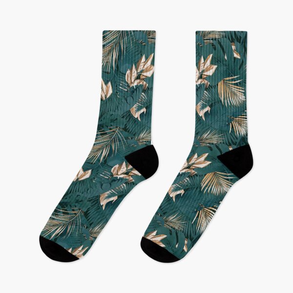 Item preview, Jungle Glamour Palm Leaf Design Gold And Emerald Green designed and sold by artsandsoul.