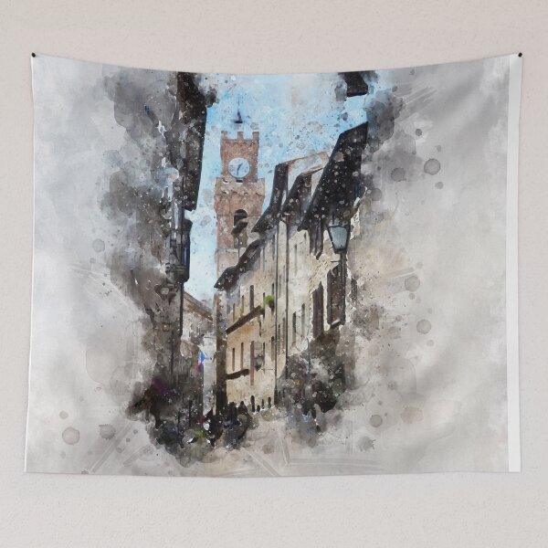 Item preview, Town of Pienza designed and sold by IndigoTDesigns.