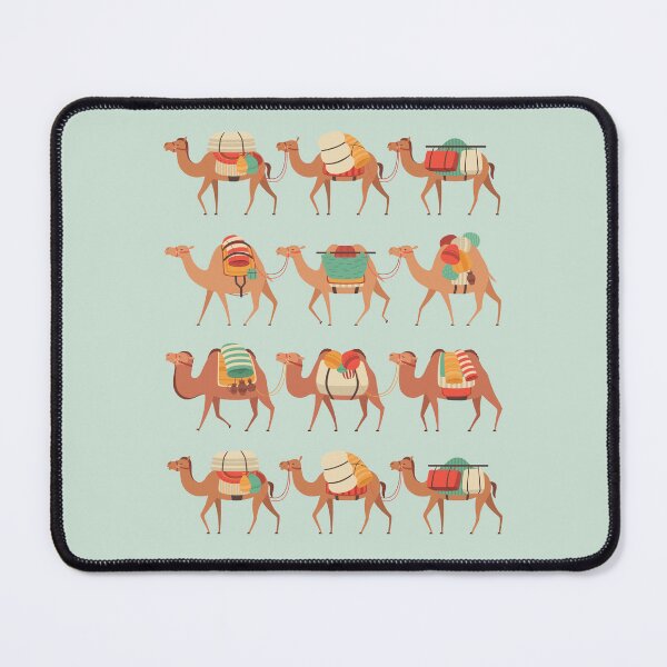 Item preview, Camel Caravan / Camel Train Colorful Illustration  designed and sold by LoveSeasonz.