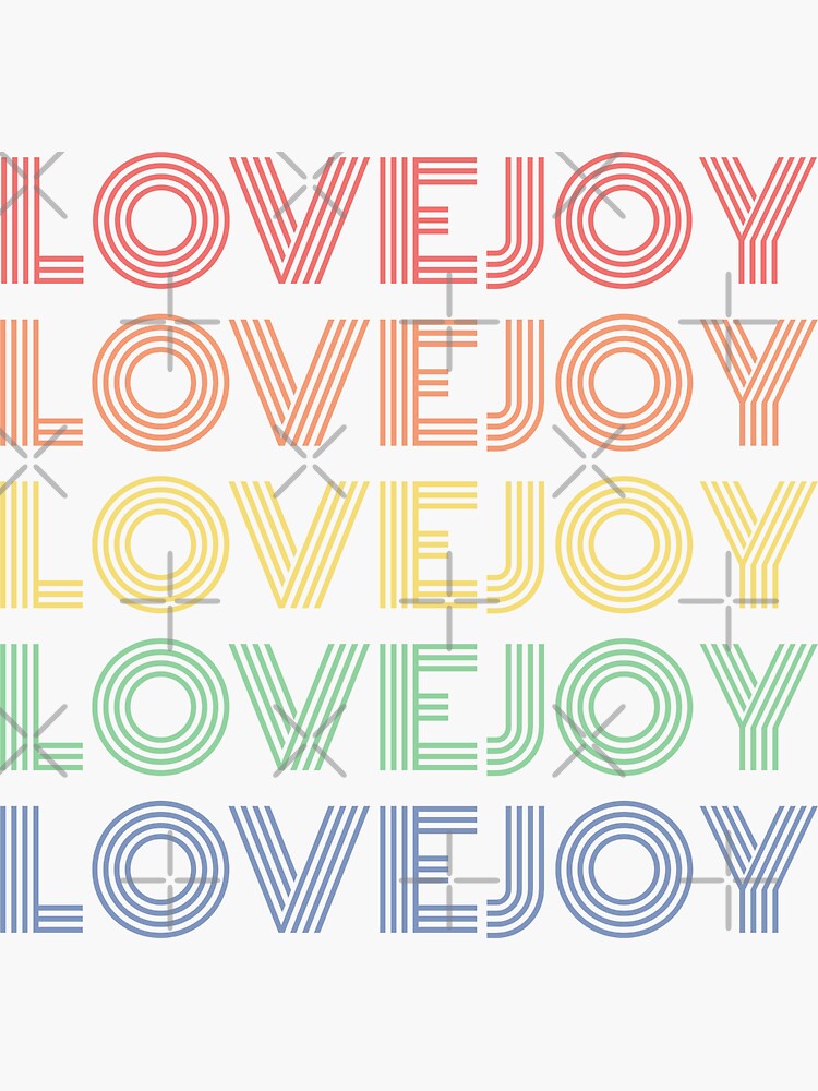 "lovejoy lovejoy lovejoy" Sticker for Sale by free2hug Redbubble