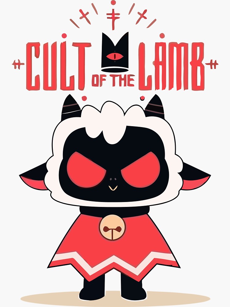 cult of the lamb with logo Art Board Print for Sale by callamstewart
