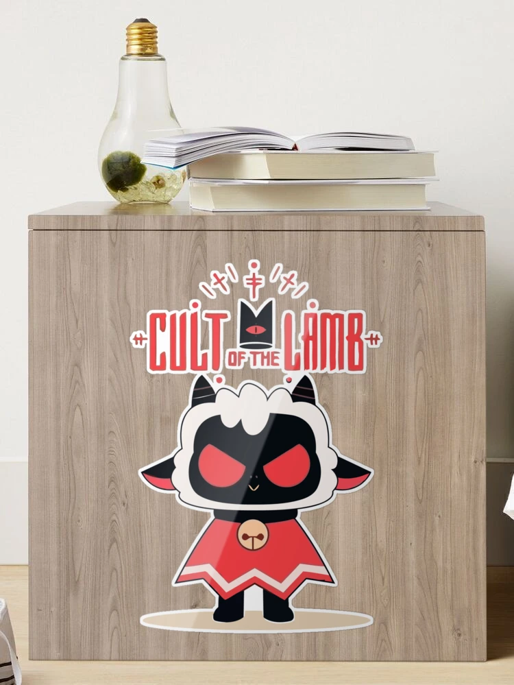 cult of the lamb with logo Art Board Print for Sale by callamstewart