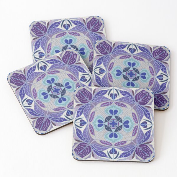 Blue Moroccan style tile coaster - TenStickers