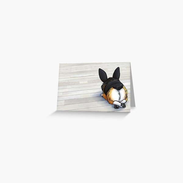 "Fluffy Butt" Corgi Greeting Card