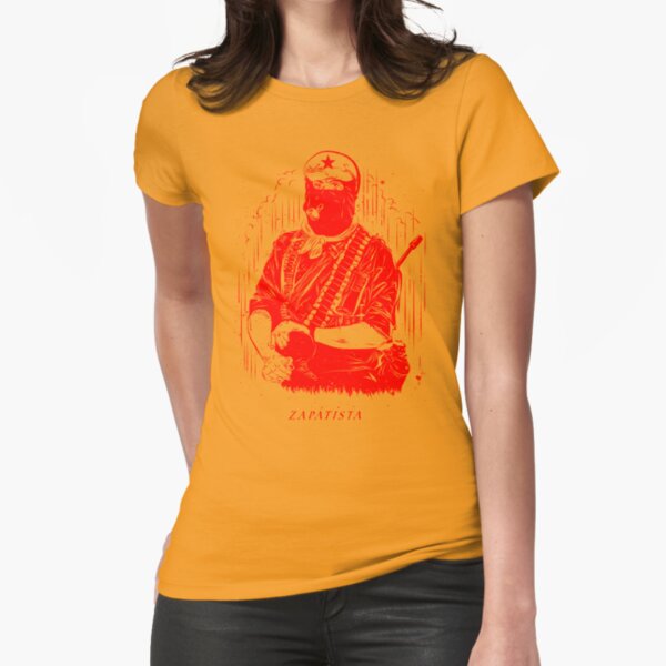 red zapatista Fitted T-Shirt
