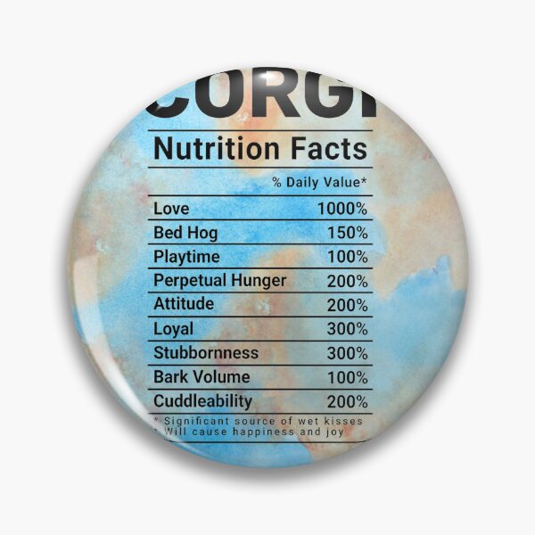 Item preview, Corgi Nutrition Facts Watercolor Painting designed and sold by HeinzGeorgRaab.