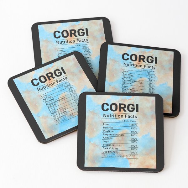 Item preview, Corgi Nutrition Facts Watercolor Painting designed and sold by HeinzGeorgRaab.