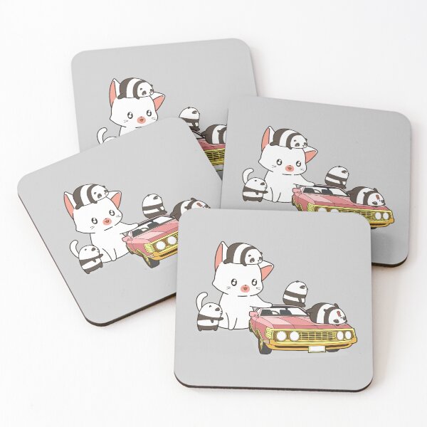 Item preview, Cute Cartoon Cat and Adorable Cartoon Pandas Bear, Funny designed and sold by NUKMARKUS.