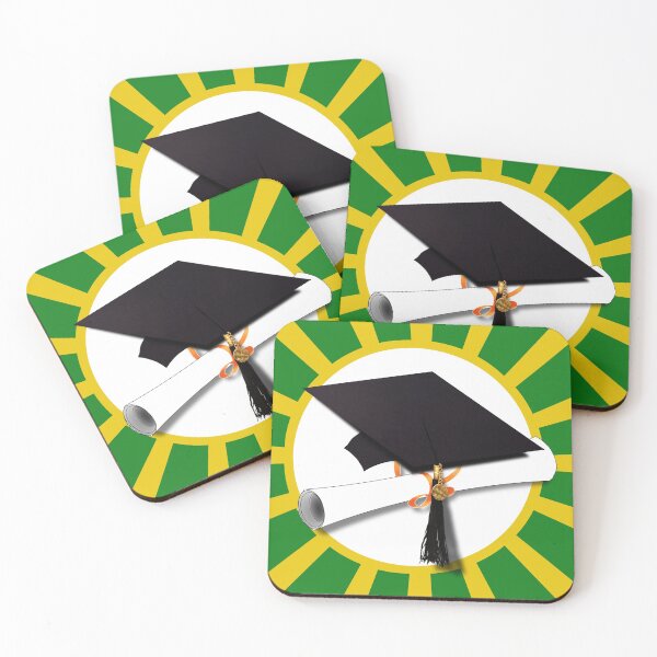 Aperçu de l'œuvre Graduation des couleurs de l'école verte et or créée et vendue par Gravityx9.
