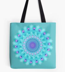 Peacock feathers mandala Tote Bag