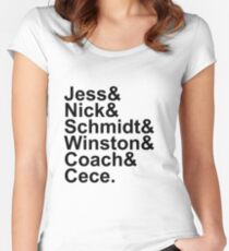 New Girl Name Design- Black Text Women's Fitted Scoop T-Shirt