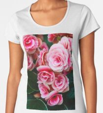 Gentle Blushing Roses Women's Premium T-Shirt