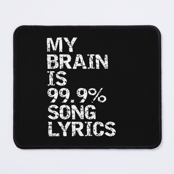 Item preview, My Brain Is 99% Song Lyrics Love Songs Music Fan Funny Gift  designed and sold by alenaz.