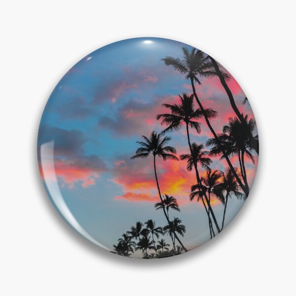 Item preview, Beautiful palm trees and amazing breathtaking red and purple clouds in the sky designed and sold by TheVIP.