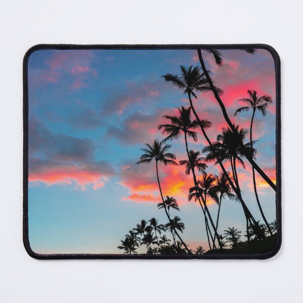 Item preview, Beautiful palm trees and amazing breathtaking red and purple clouds in the sky designed and sold by TheVIP.