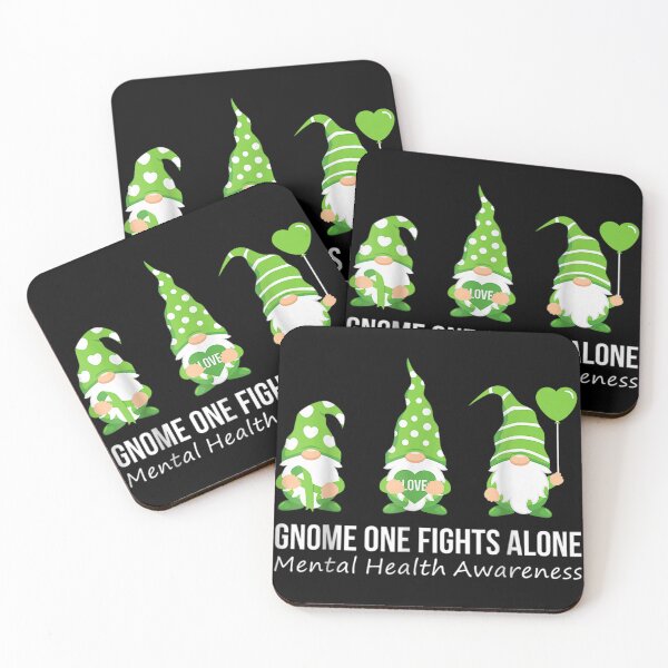 Item preview, Gnome One Fights Alone Mental Health Awareness Green Ribbon designed and sold by Jordannmw.