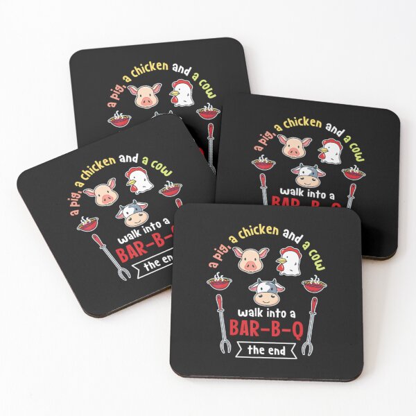Item preview, A Pig Chicken Cow Walk Into A Bar Funny BBQ Grilli designed and sold by Hitrelaa.