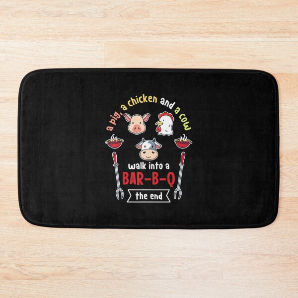 Item preview, A Pig Chicken Cow Walk Into A Bar Funny BBQ Grilli designed and sold by Hitrelaa.