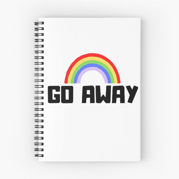 Item preview, Go Away Warning Sign Rainbow  designed and sold by OlgaBDesign.