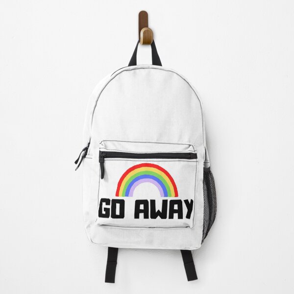 Item preview, Go Away Warning Sign Rainbow designed and sold by OlgaBDesign.