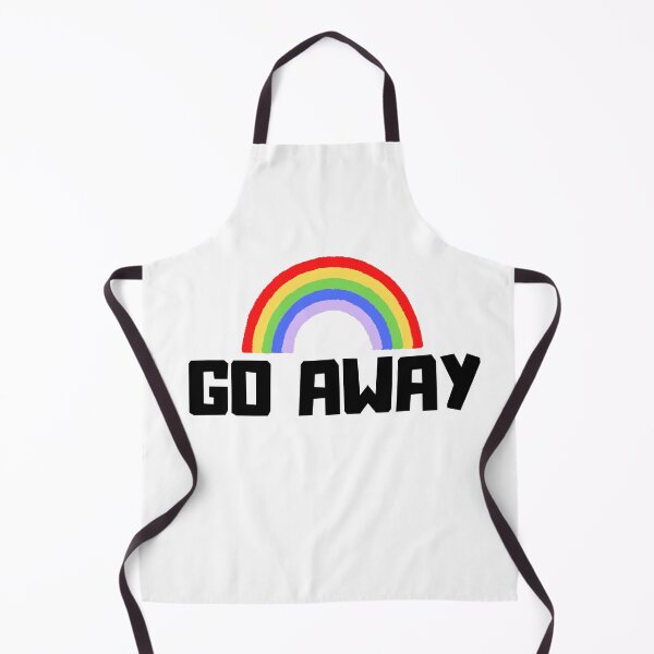 Item preview, Go Away Warning Sign Rainbow designed and sold by OlgaBDesign.