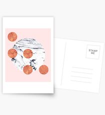 Marmor + Pink + Kupfer #redbubble #lifestyle Postkarten