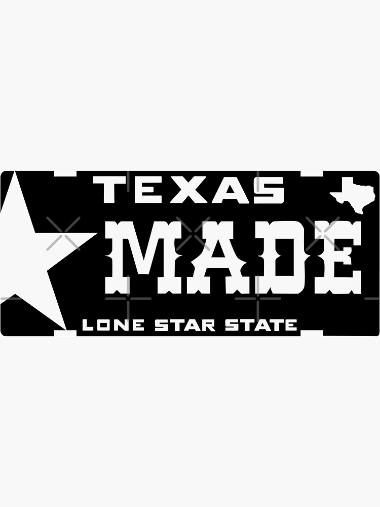 Thumbnail 3 of 3, Sticker, Texas Made Lone Star License Plate designed and sold by vma77.