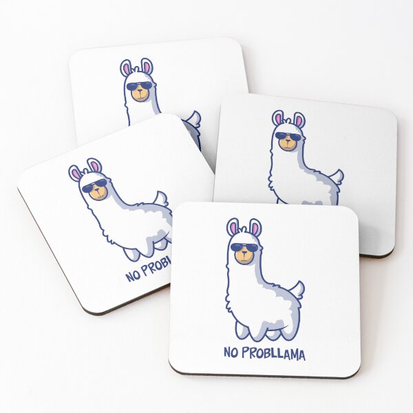 Item preview, NO PROBLAMMA funny llama and alpaca design designed and sold by w1ckerman.