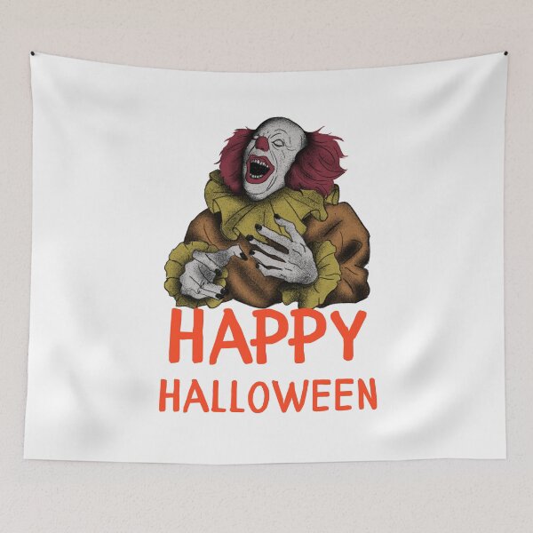 Item preview, Happy Halloween Textued Moody Halloween Clown Design designed and sold by WBP Mart.