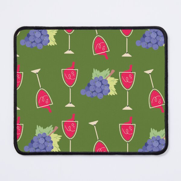 Item preview, Red Wine And Grapes Pattern designed and sold by OlgaBDesign.