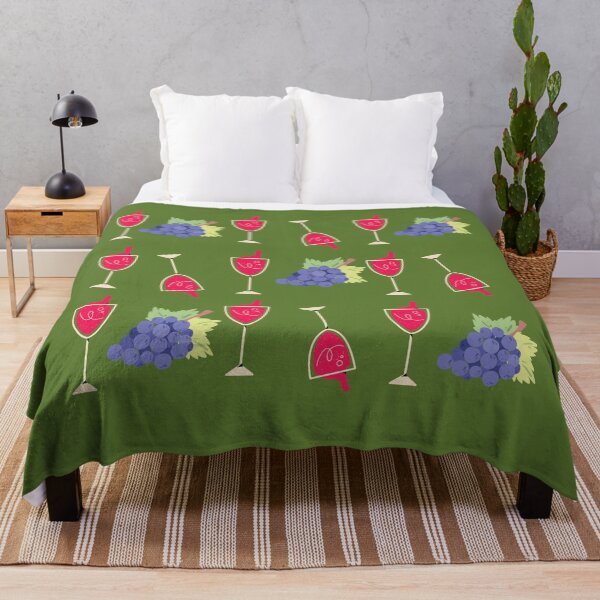 Item preview, Red Wine And Grapes Pattern designed and sold by OlgaBDesign.