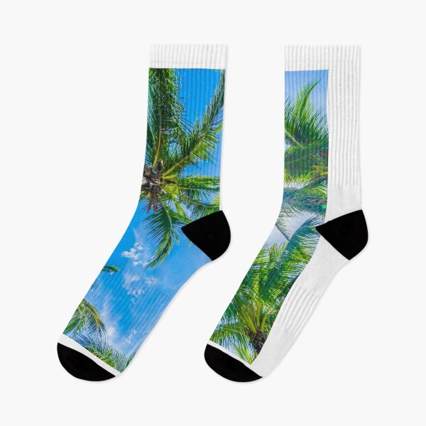 Item preview, Coconut palm tree on blue sky designed and sold by TheVIP.