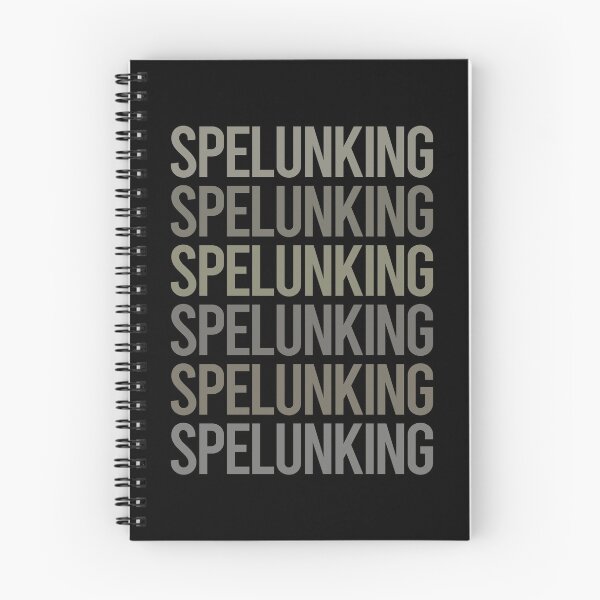 Item preview, Gray Text Art Spelunking Spelunker Speleology designed and sold by TartSpiderWeb.