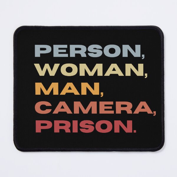 Item preview, Person Woman Man Camera Prison | Funny Political Humor | 2022 Midterm Election designed and sold by KonnichiwaStore.