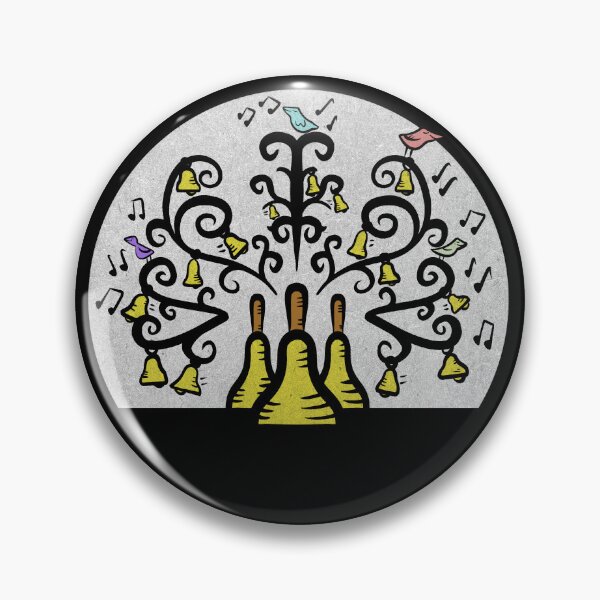 Item preview, Three Handbells Tree Of Music white textured pattern designed and sold by SubtleSplit.
