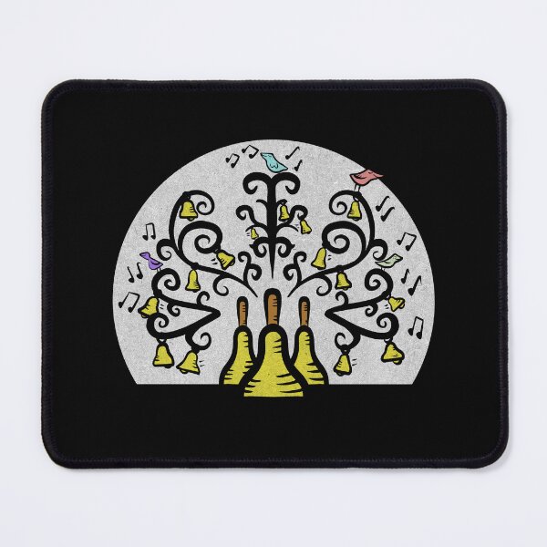 Item preview, Three Handbells Tree Of Music white textured pattern designed and sold by SubtleSplit.