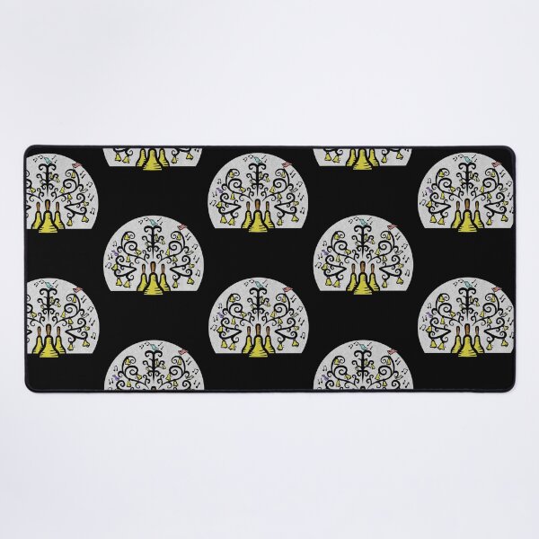 Item preview, Three Handbells Tree Of Music white textured pattern designed and sold by SubtleSplit.