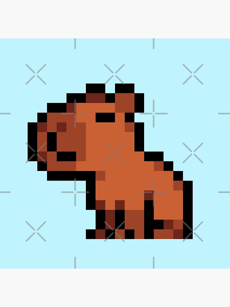 Smol Pixel Capybara Sticker for Sale by TofuPixel