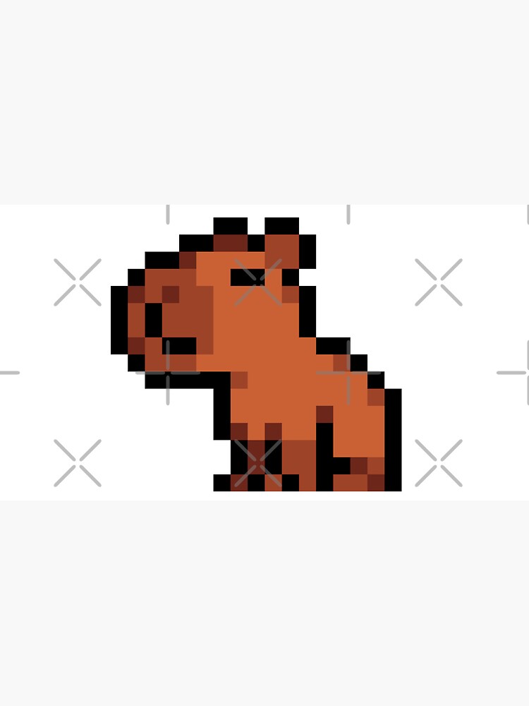Smol Pixel Capybara Sticker for Sale by TofuPixel