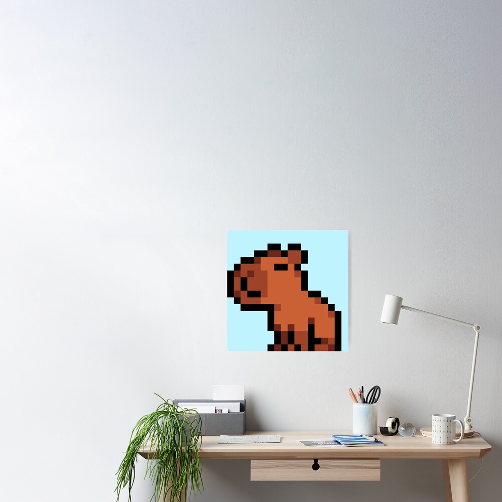 Smol Pixel Capybara Sticker for Sale by TofuPixel