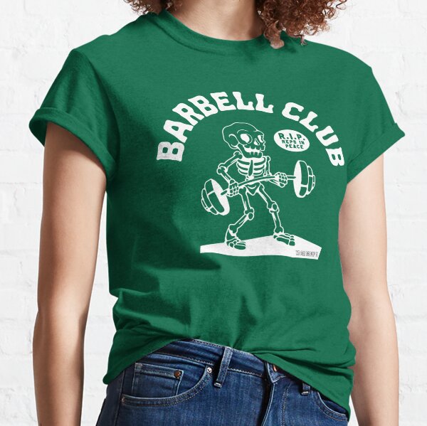  Old School Barbell Club T-Shirt : Clothing, Shoes