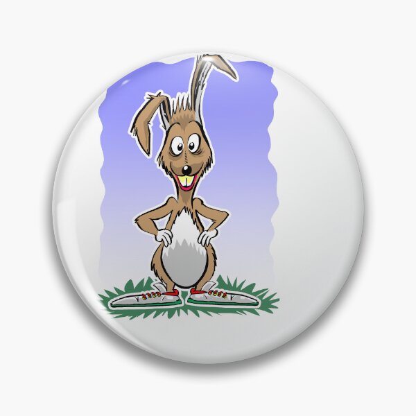 Item preview, Cartoon of Hare in running shoes designed and sold by cartoonelli.