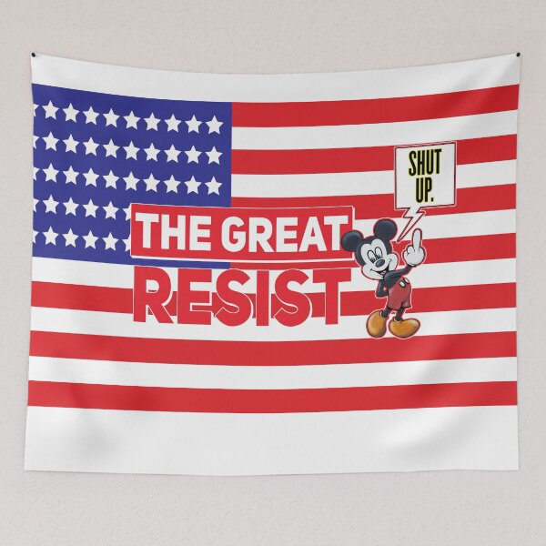 Item preview, THE GREAT RESIST AMERICAN FLAG designed and sold by GraffitiBomberZ.