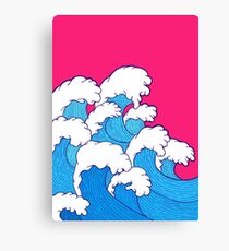 As the waves roll in Canvas Print