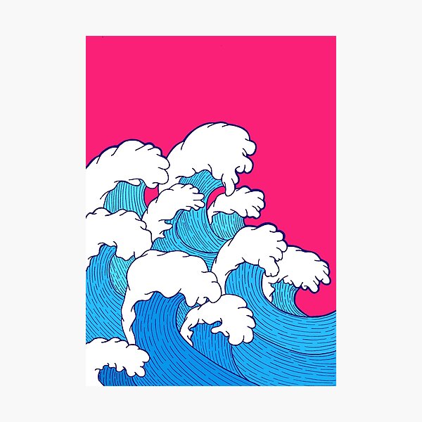 As the waves roll in Photographic Print