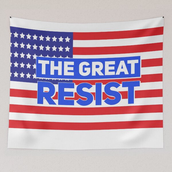 Item preview, THE GREAT RESIST AMERICAN FLAG designed and sold by GraffitiBomberZ.